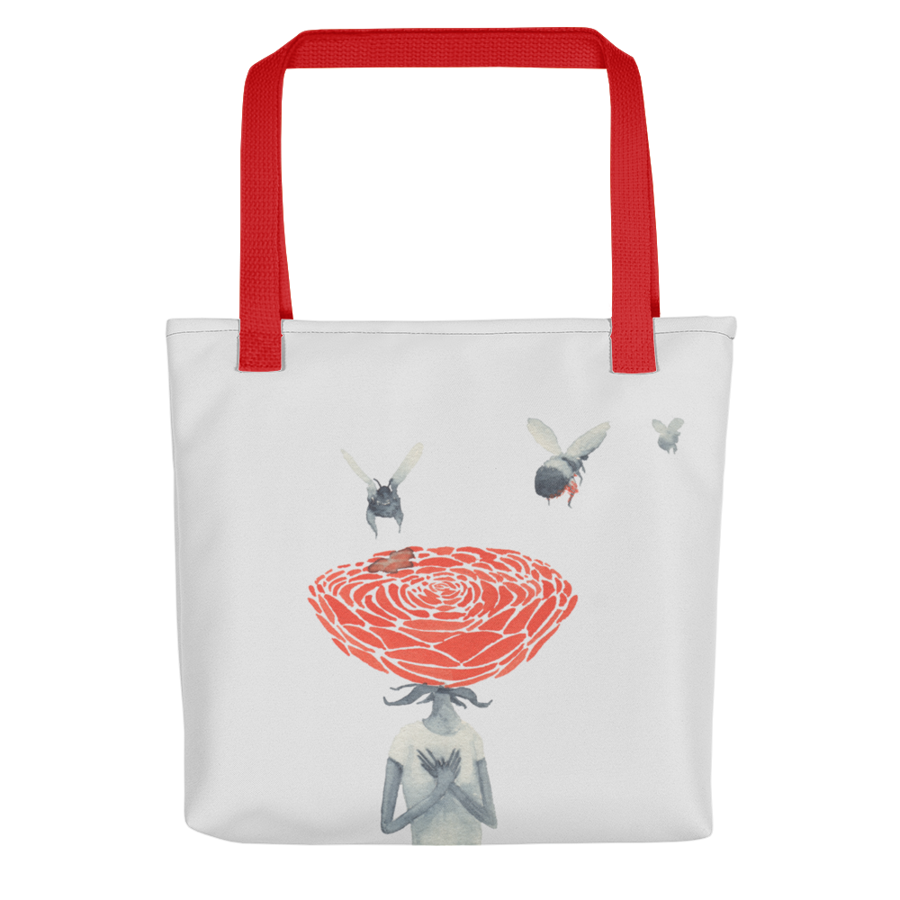 Grow With the Flow Tote Bag Floral Tote Bag Indie Aesthetic 