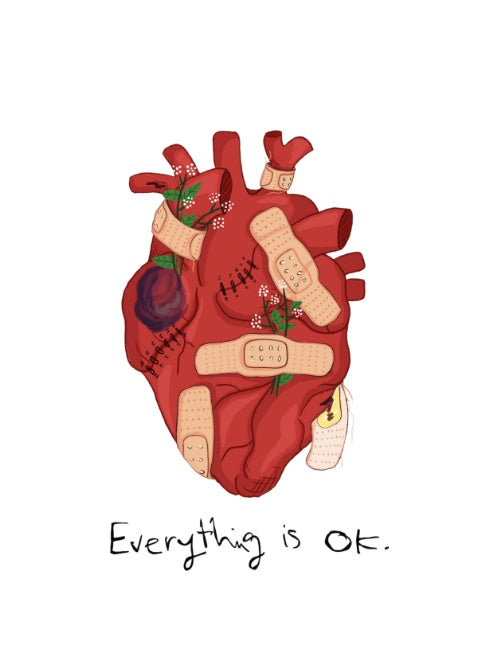 "Everything is ok!" T-shirt by Shaadi Kalantari