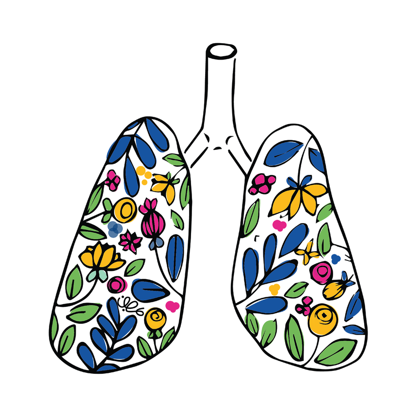 "Have a Lung Beautiful Life" Crop Hoodie by Marjillu