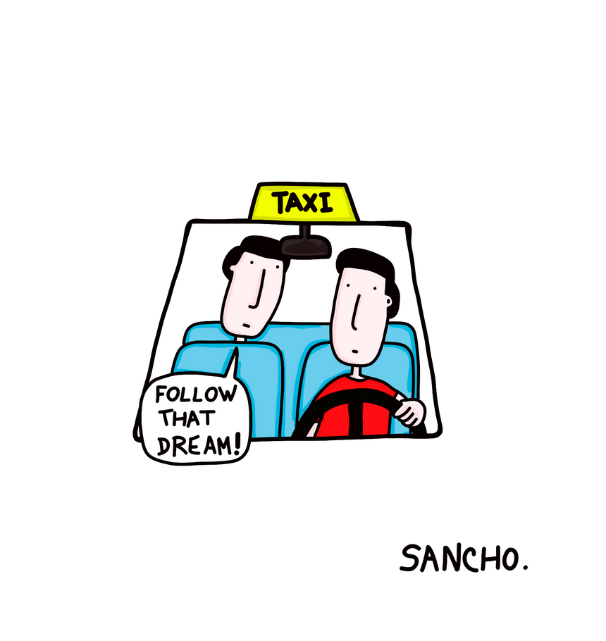 "Taxi" Hoodie by Gabriel Sancho