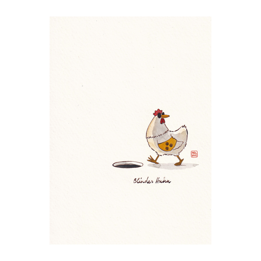 "Blind Chicken" Hoodie by Friederike Ablang