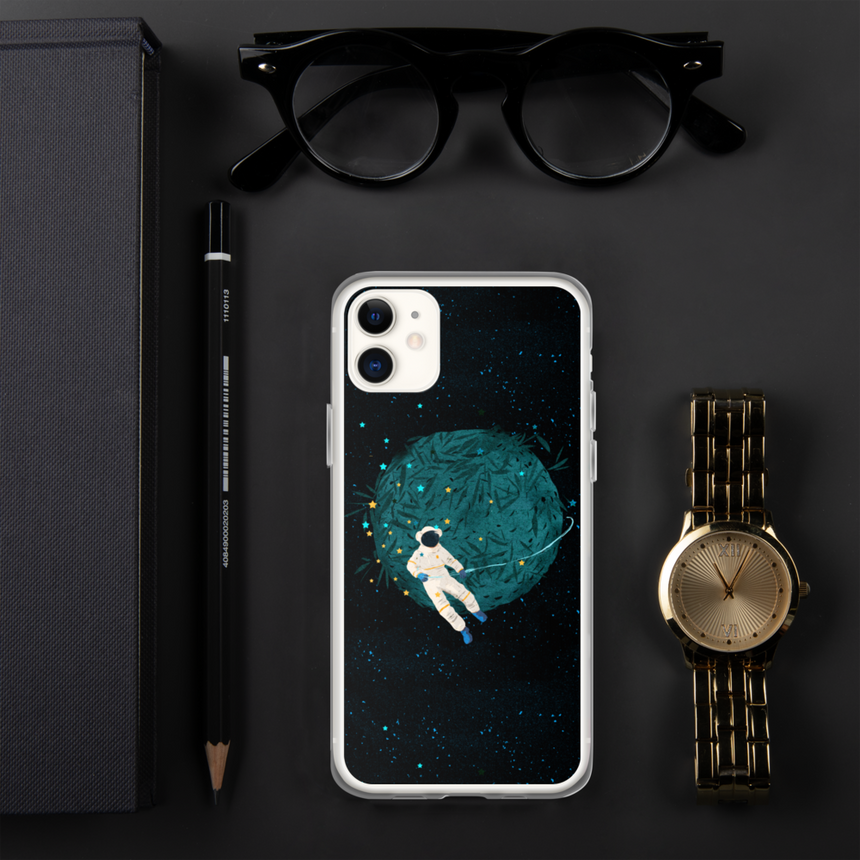 "Bamboo Leaves Planet" iPhone Case by Xuan Loc Xuan
