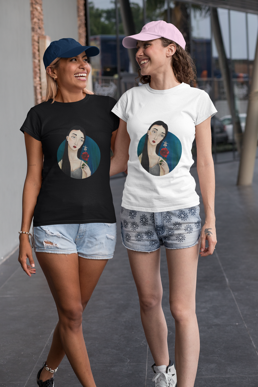 Women T-Shirt by Kimia Foroughi