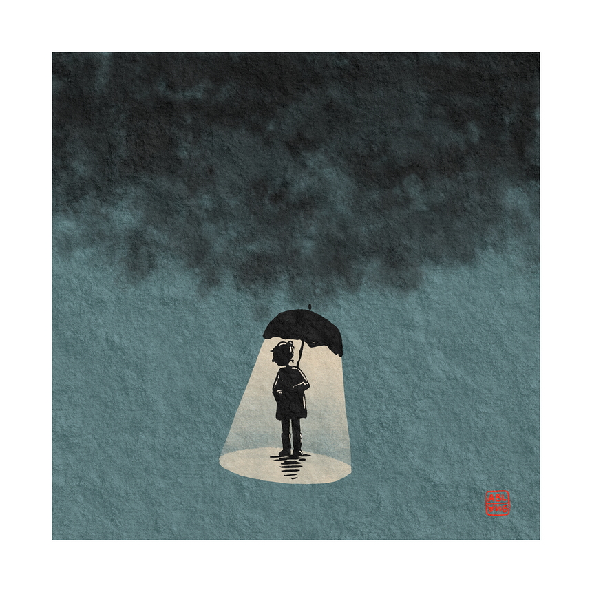 "Regen" Hoodie by Friederike Ablang