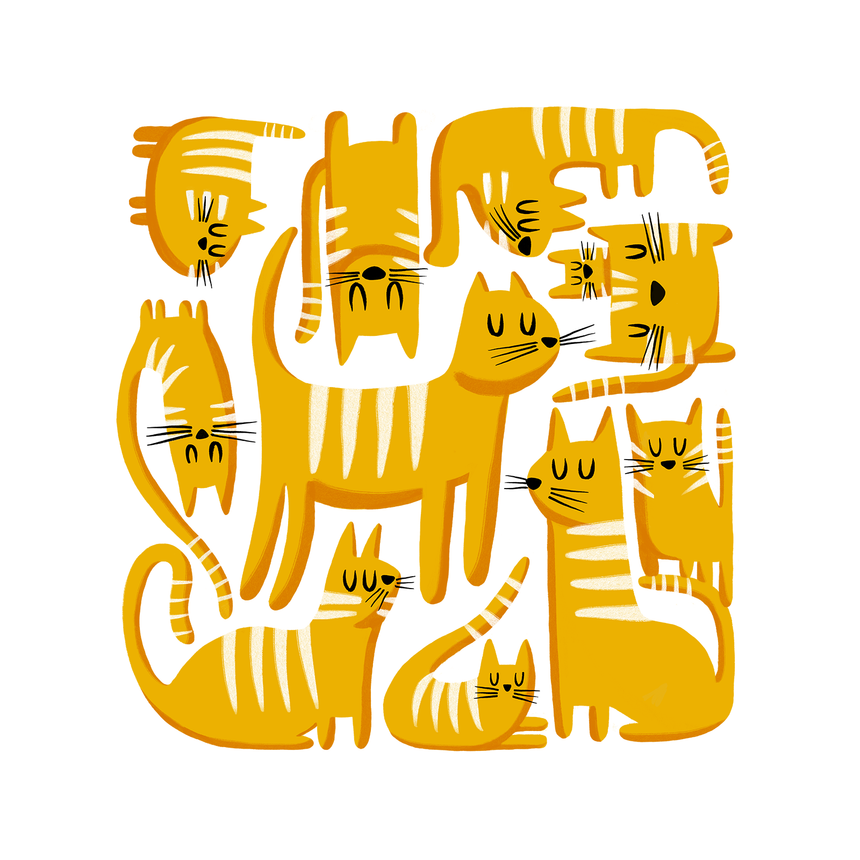 "Cats" Sweatshirt by Merle Goll