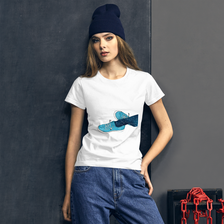 "Autismo Sneakers Universe" Women T-shirt by Sarai Llamas