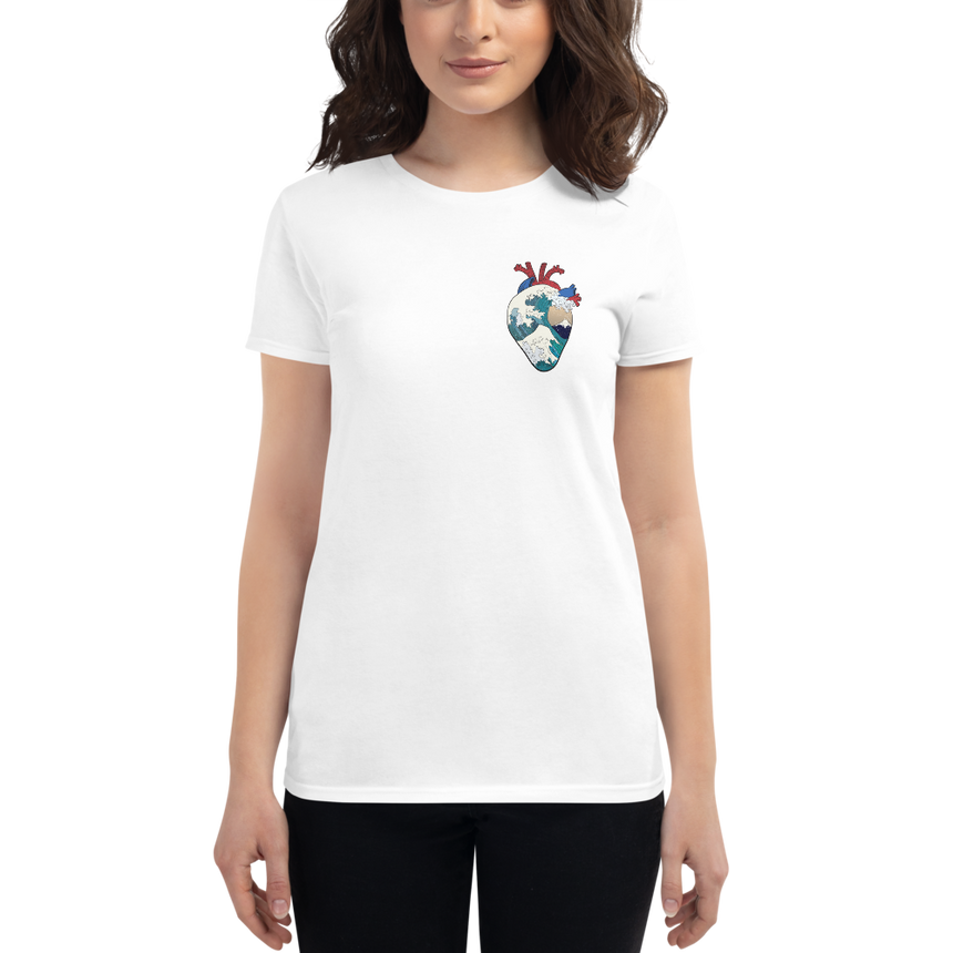 "Heart Wave" Women T-shirt by Sarai Llamas